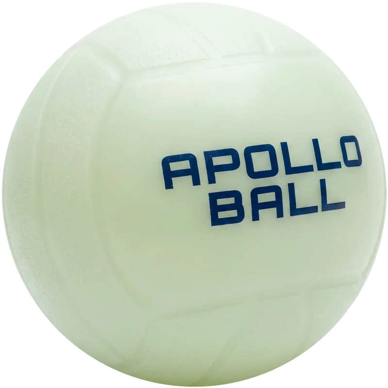 The official Apollo Ball — a glow-in-the-dark mini volleyball with the Apollo Ball wordmark